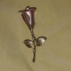 Pink metal rose